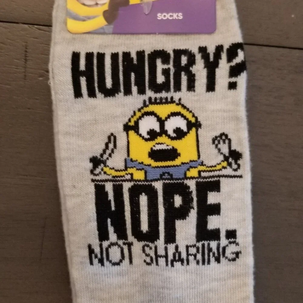 Despicable Me Minions  2-Pair Adult Novelty Crew Socks